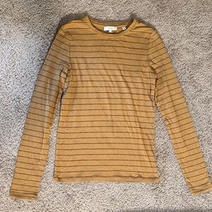 Vince Camel and Black Striped Top